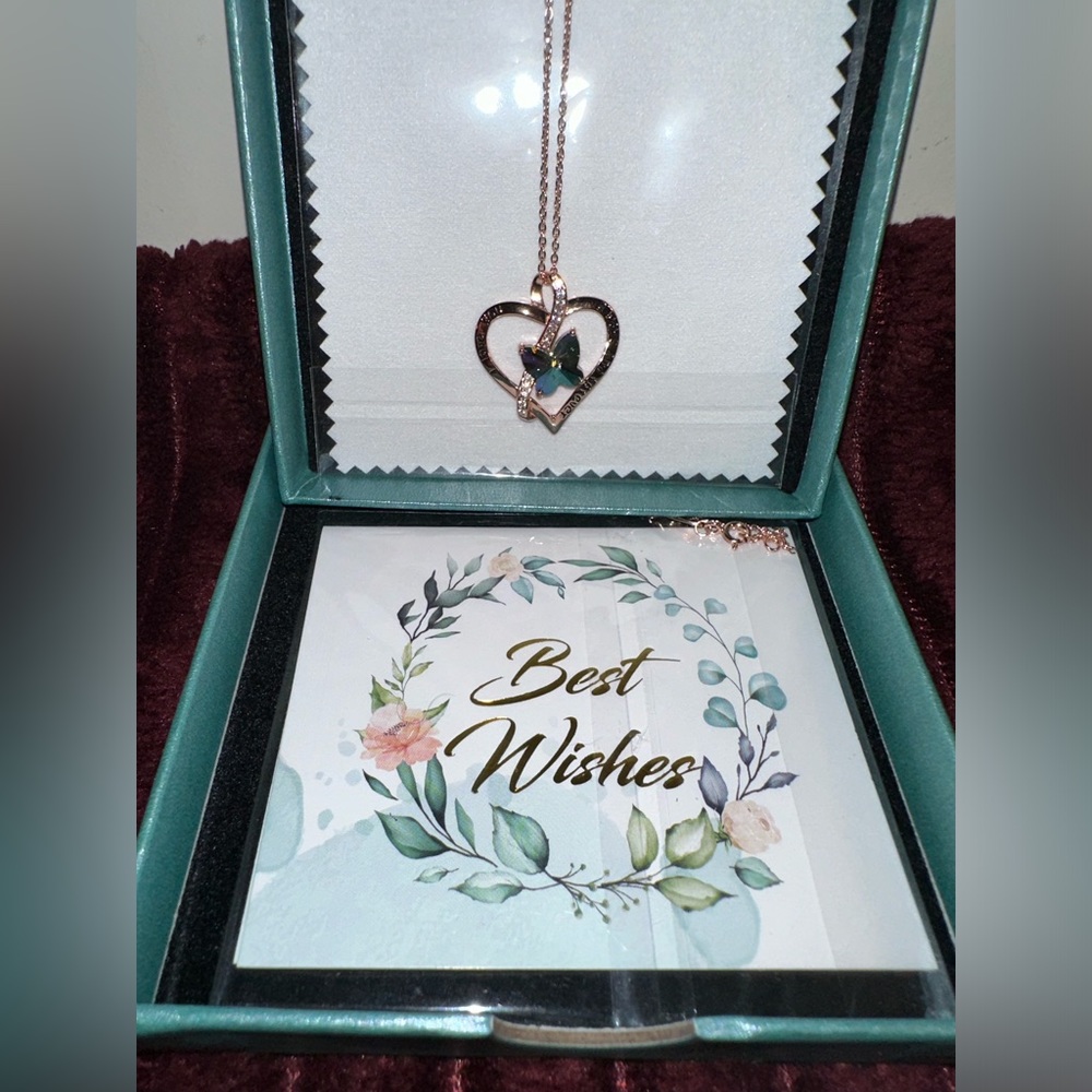 Old Rubin Heart Necklace